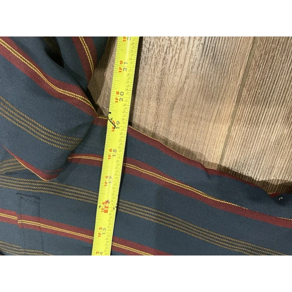 Vintage H.I.S. Striped Double-Breasted Blazer Crest Buttons + 2 Farah Pants 3x